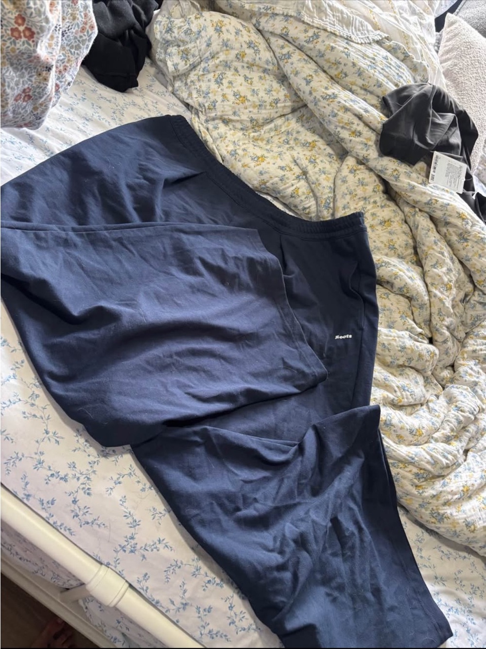 Roots Navy Blue Sweatpants with Small Logo